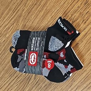 Ecko Unltd Men's Quarter Cushioned Socks 8 Pair Size Large